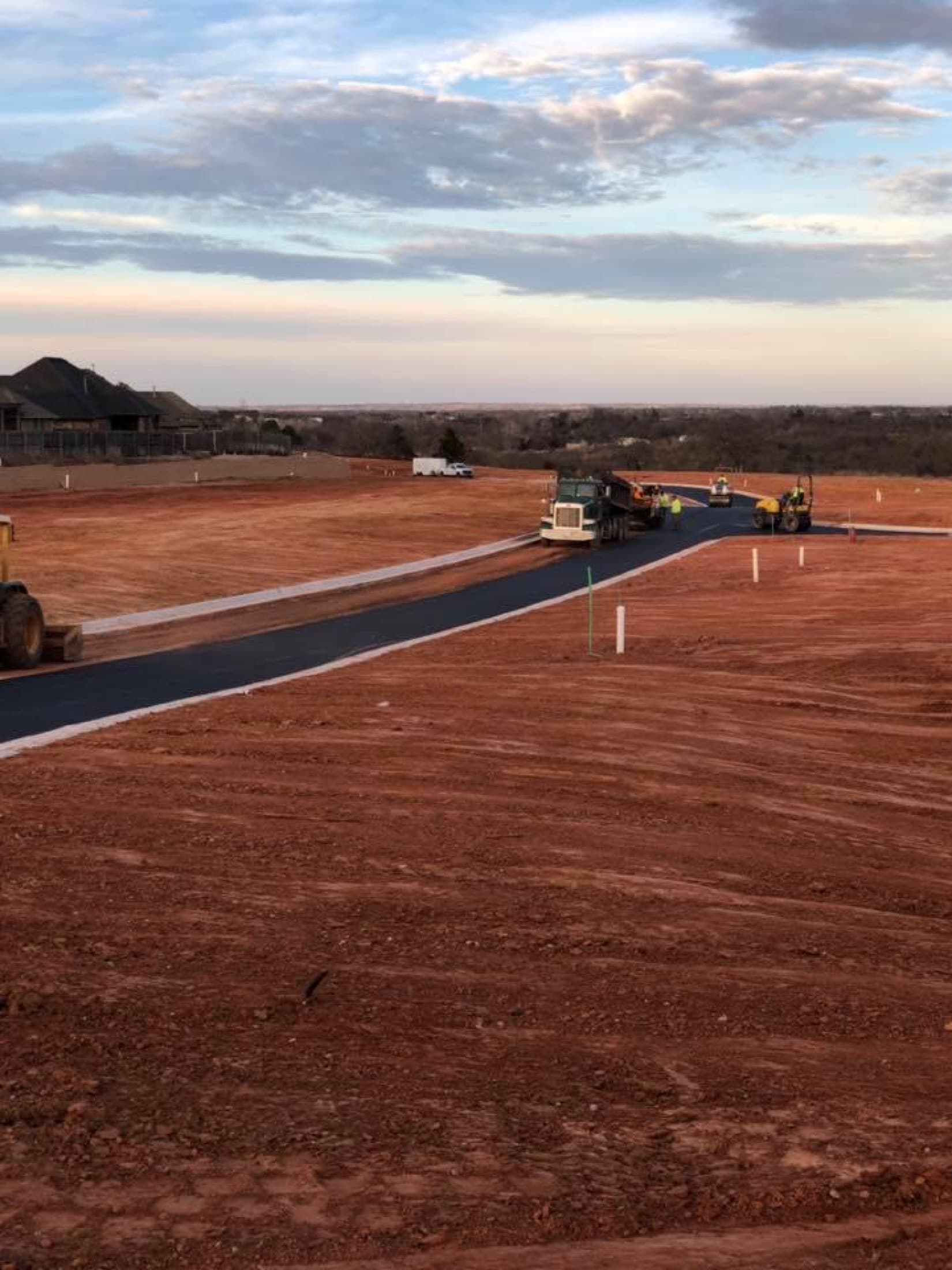 Asphalt paving subdivision sunset
