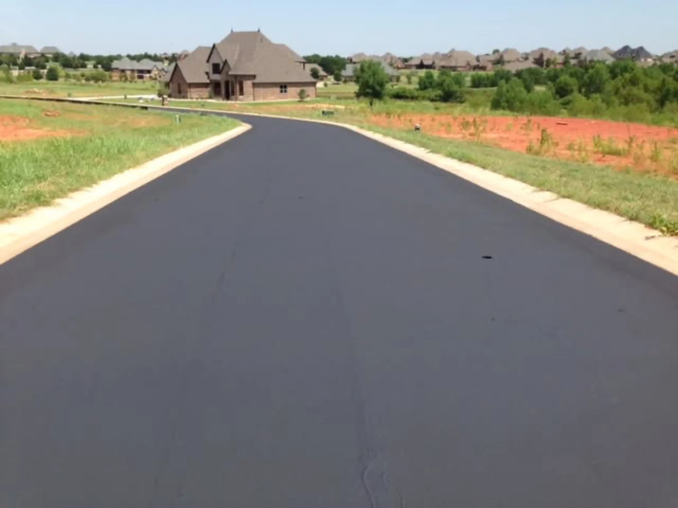 Sealcoating residential street