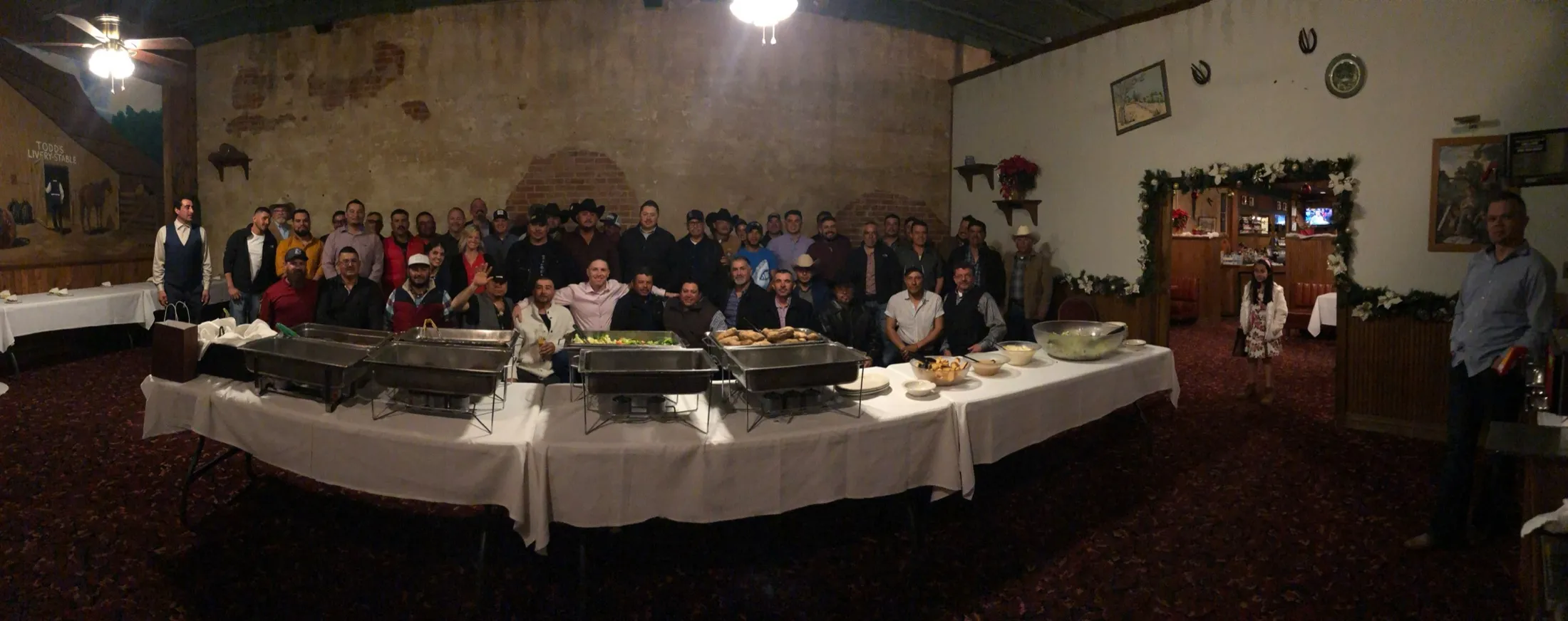 The First Water team gathered for a company banquet