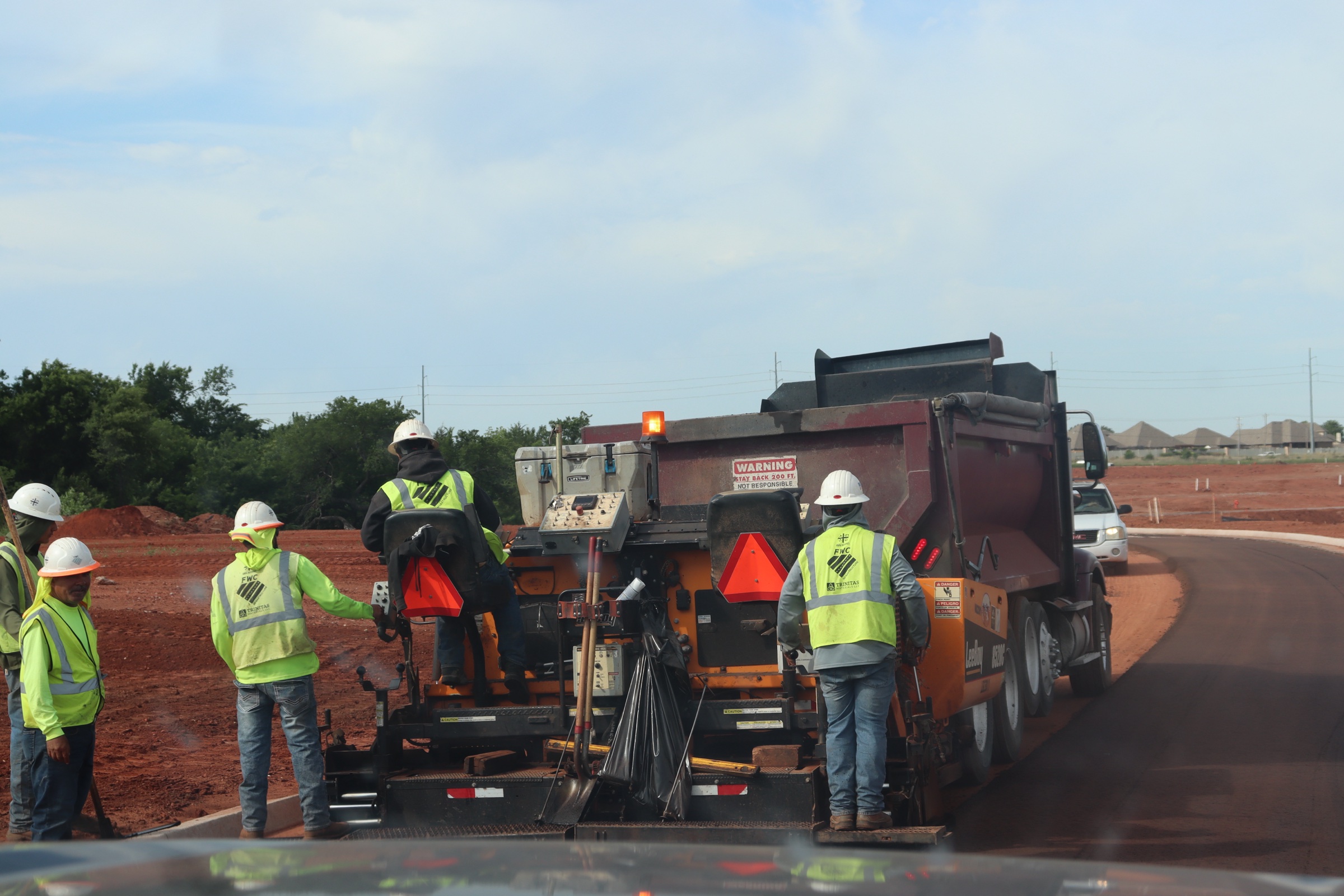 First Water paving crew working together on a residential street