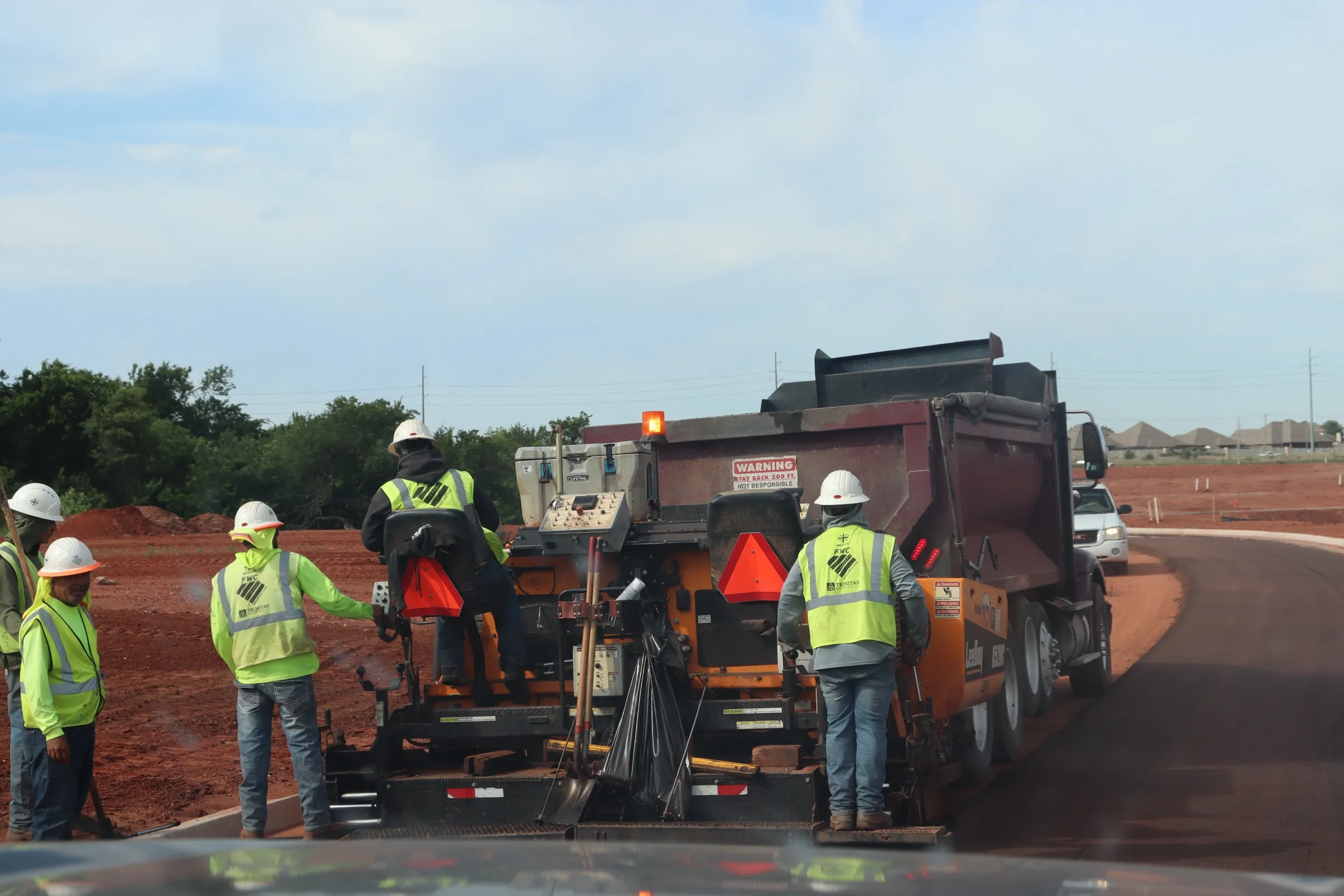 First Water paving crew working together on a residential street